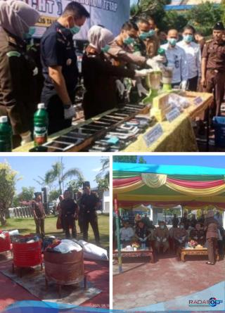 Kejaksaan Negeri Bengkalis lakukan Pemusnahan Melalui Seksi Pemulihan Aset, Dan Pengelolaan Barang Bukti ( PAPBB )